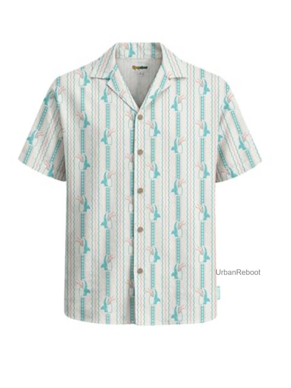 Men's Linen Hawaiian Camp Shirt Short Sleeve Tropical Summer Casual